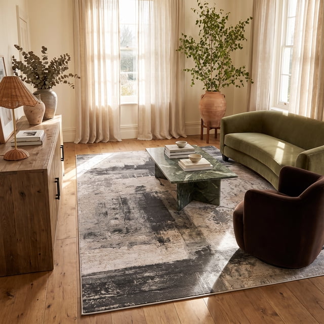 Rug Branch Silvia Collection Modern Abstract Runner Area Rug