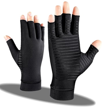 Copper Arthritis Compression Gloves Women Men Rheumatoid Arthritis Pain Relief Swelling Fingerless Compression Gloves