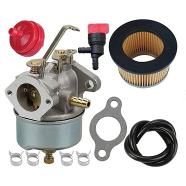 LEFU Carburateur de Remplacement pour Moteurs Tecumseh 632230 632272 H30 H50 H60 HH60, Compatible avec Souffleuses à Neige et pour Motoculteurs Troy Horse, Comprend Joint, Filtre à Air, Tube, Mousquetons, Filtre à Carburant et Valve