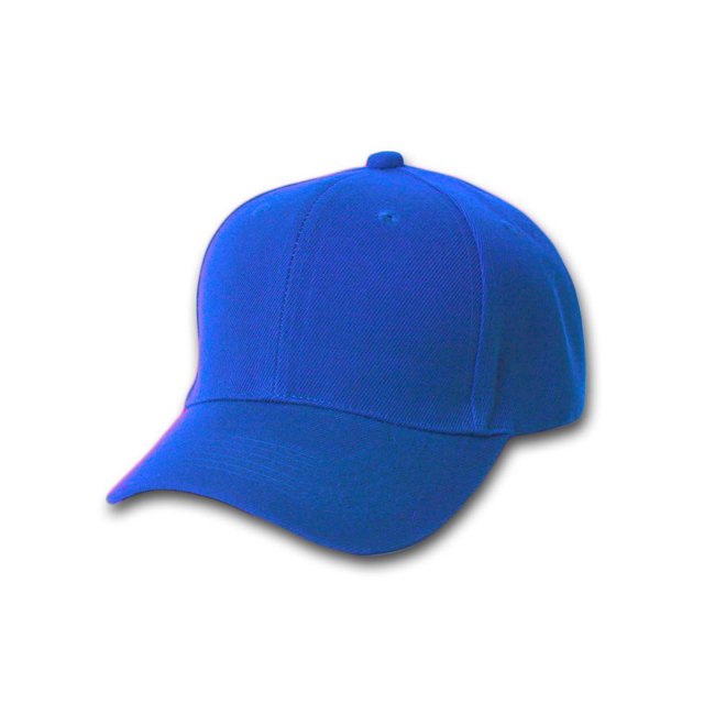 Chapeau à Visière Courbé Ajusté Simple, Bleu Royal 7
