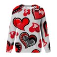 thumbnail image 4 of Qertyioot T-Shirt Graphique de la Saint-Valentin pour Femmes à Manches Longues, Pull Fin Imprimé Décontracté Col Rond, 4 of 5