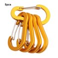 thumbnail image 4 of relayinert 5pcs Stainless Steel Large Carabiner Clips With High Tensile Strength Durable And Functional Shiny golden, 4 of 6