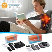 Sentmoon Heated Shoulder Massager Wireless Remote Control Vibrating Heating Pad Magnetic Suction Rechargeable Neck Upper Back Pain Relief Therapy Wrap for Home Office Use