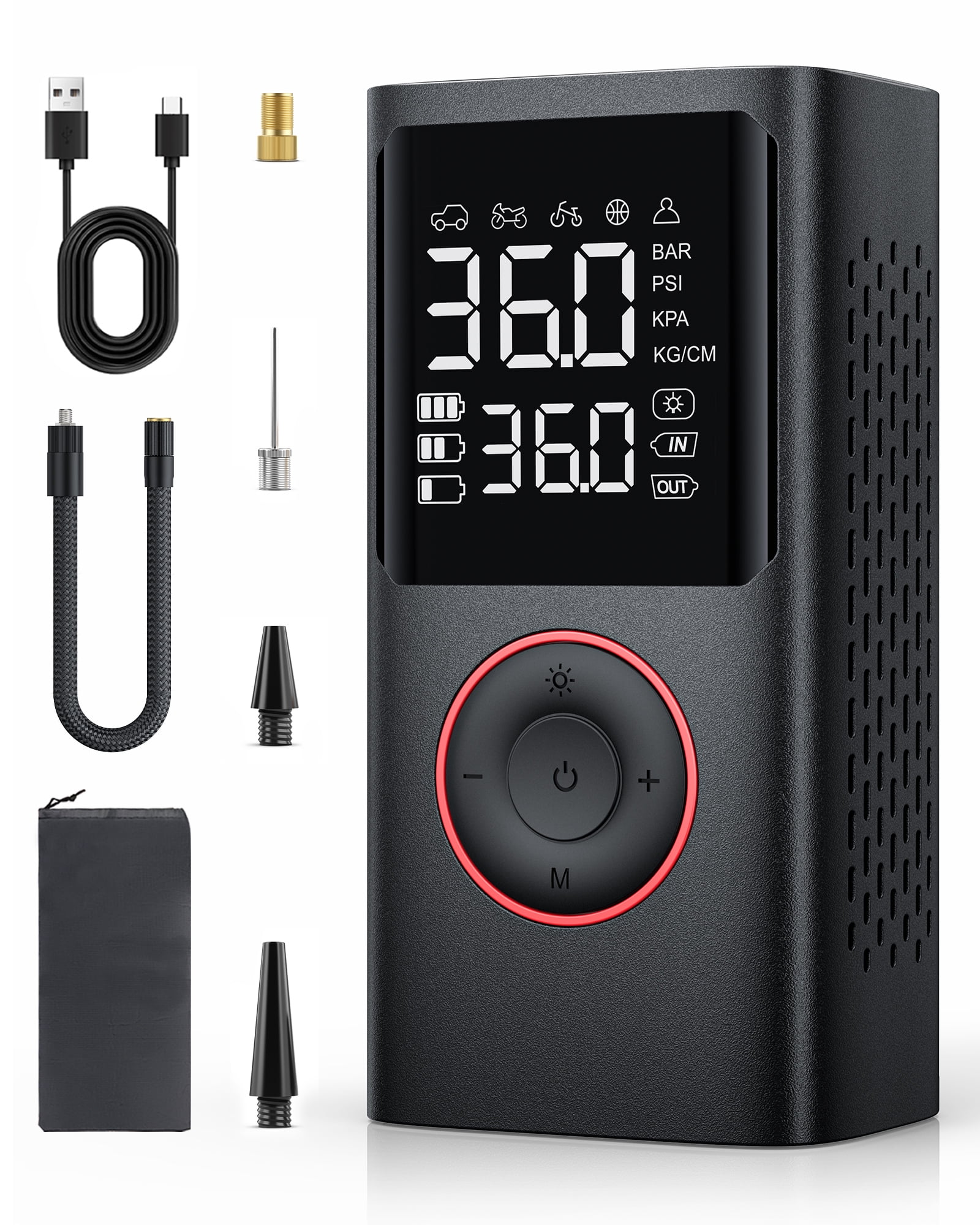 VacLife Cordless Tire Inflator Portable Air Compressor - Air Pump for Car Tires 150 psi