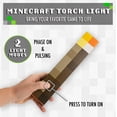 thumbnail image 2 of Jinsinto Minecraft torch with 2 light modes, wall mount and freestanding, battery operated, 2 of 5