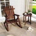 thumbnail image 4 of Costway 2 PCS Outdoor Adirondack Rocking Chair for Adults Solid Wood Porch Rocker Patio Chair, 4 of 9