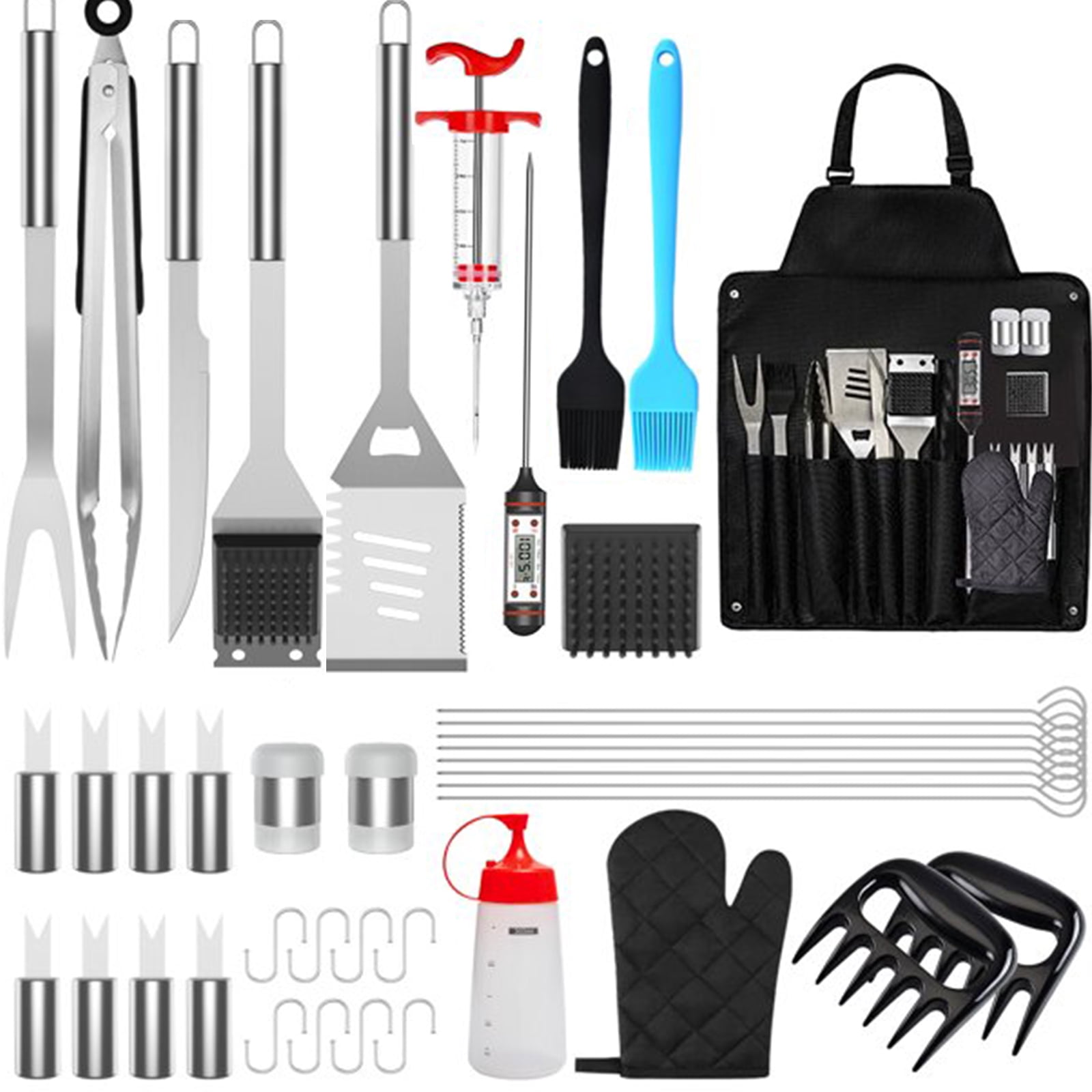 Amdohai 41-Piece BBQ Accessory Kit with Thermometer and Meat Injector ...
