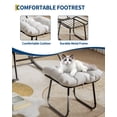 thumbnail image 3 of BeesClover Patio Rocking Chair, Outdoor Oversized Papasan Rocking Chair with Ottoman, 450lb Capacity, All-Weather PE Rattan Egg Rocker for Porch, Backyard, Balcony, 3 of 8