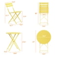 thumbnail image 3 of Gaderth Ensemble Bistro Pliant de Patio 3 Pcs, Table Bistro Extérieure en Métal et Chaises avec Table Ronde, Mobilier de Patio Compact pour Balcon, Véranda, Terrasse, Jardin, Appartement et Petits Espaces, 3 of 7