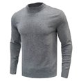 thumbnail image 1 of Chandail pour Hommes Chandail à Manches Longues Col Rond Chandail-Over Couleur Unie, 1 of 4