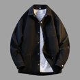 thumbnail image 1 of NTACZA Jackets Men Winter Black Plus Size Lapel Collar Shirt Jacket Button Down Shacket Fall Coats for Men,M, 1 of 9