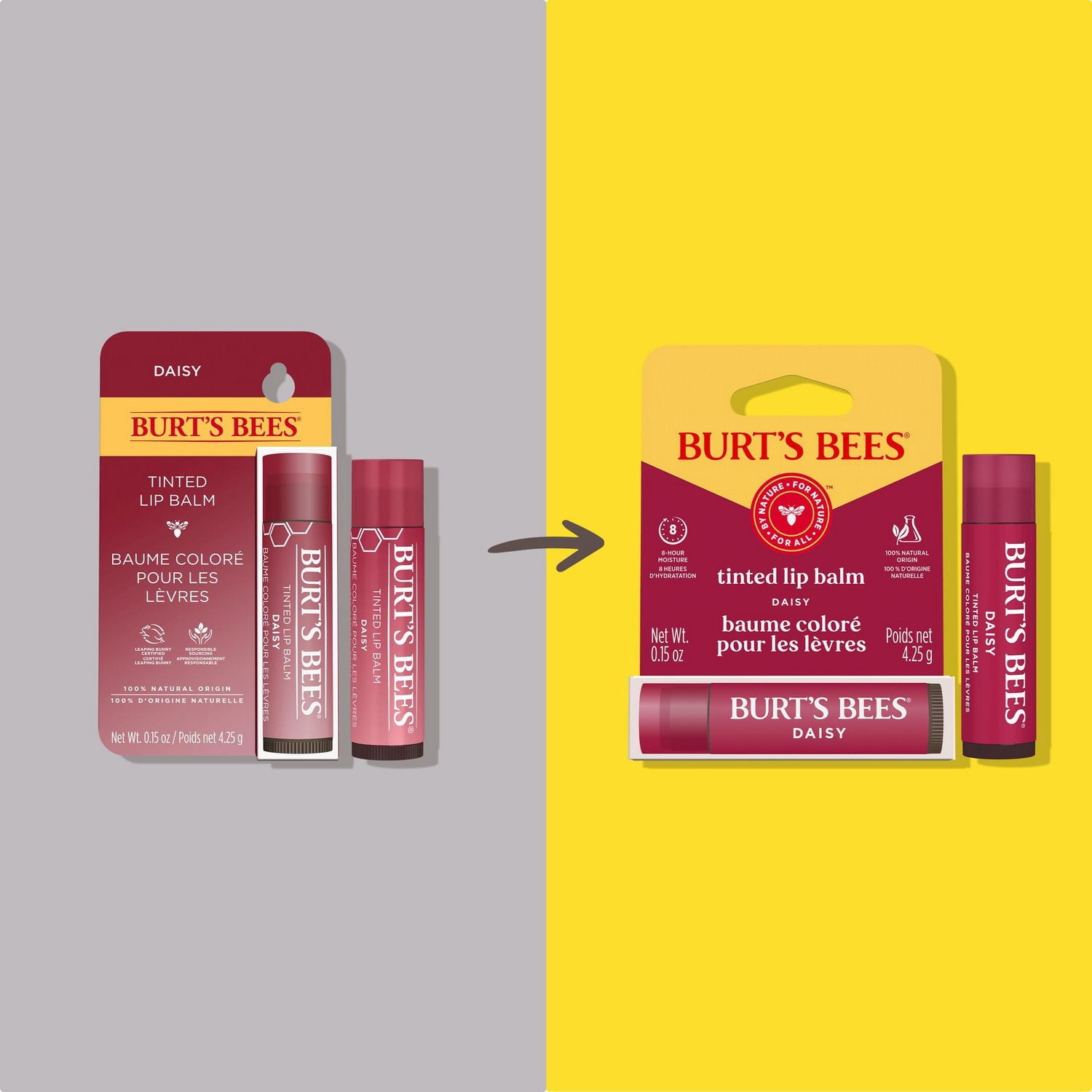 Burt's Bees 100% Natural Origin Moisturizing Tinted Lip Balm, Daisy with Shea Butter