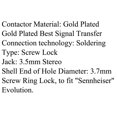 thumbnail image 5 of 1x Mini 3.5mm Screw Locking Stereo Jack Plug Gold Plated 3.7mm For Sennheiser, 5 of 5