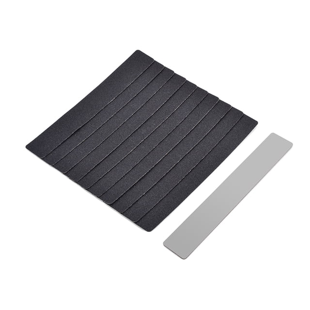 Decodeary 10pcs Double Side File Calluses Remover Manicure Stainless Handle Paper Replace sandpaper black & 01 1Set