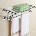 thumbnail image 4 of Costway Porte-Serviettes Mural avec Étagère de Rangement en Acier Inoxydable pour Salle de Bain, 4 of 10