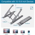 thumbnail image 4 of Laptop Tablet Stand   Lightweight Adjustable Aluminum Laptop Computer Stand  Ergonomic Foldable Portable Desktop Tray, 4 of 6