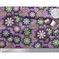 thumbnail image 2 of Soimoi Rayon Fabric Artistic Floral Printed Fabric 1 Yard 42 Inch Wide, 2 of 3