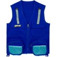 thumbnail image 2 of Gilet Cargo pour Enfants avec Bretelles Réfléchissantes et Chapeau Seau avec Mentonnière - Bleu Foncé - TP, 2 of 5