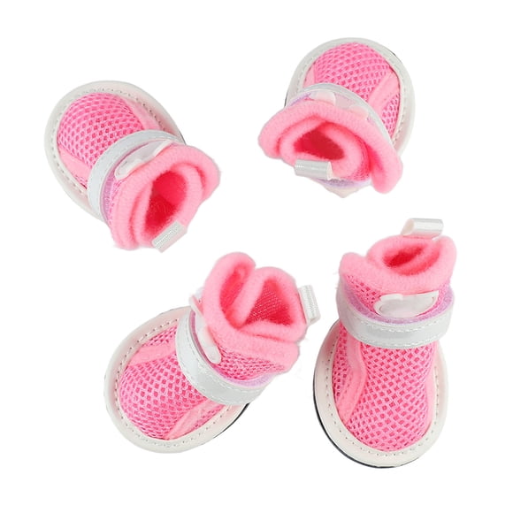 Dog Boots, 4Pcs Breathable Puppy Summer Boots for Hot Pavement Dog Shoes Dog Booties Dog Mesh Shoes for Small Medium Large Dogs