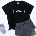 thumbnail image 2 of EQWLJWE Femmes Tops Oversize Graphique Print Tee-Shirt en Vrac Manches Courtes Col Rond Épaule Décontractée Tee-Shirt Dégagement, 2 of 3