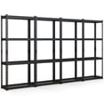 thumbnail image 1 of Costway 4 PCS 4-Tier Metal Shelving Unit Heavy Duty Wire Storage Rack with Anti-slip Foot Pads Black, 1 of 10