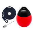 thumbnail image 2 of jinwen Boat Ball Dock Round with Inflatable Pin and Rope Protection Mooring Buoy Anchor Red with Black Rope, 2 of 9