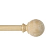 thumbnail image 1 of Mainstays 3/4” Mid-tone Faux Wood Ball Adjustable Curtain Rod, 30”-84”, 1 of 4