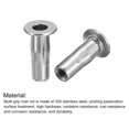 thumbnail image 4 of Unique Bargains M6 Multi Grip Rivet Nuts, 5pcs Flat Head Threaded Insert Nut 304 Stainless Steel Plus Nuts, 4 of 5