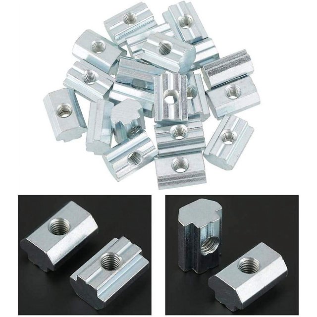 20pcs Standard Slide Nut For Aluminum Profile Accessories(t Nut Typ 40 M6)