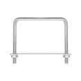 thumbnail image 1 of Unique Bargains Square U-Bolts 2 Sets 102mm Inner Width 100mm Length M8 304 Stainless Steel U Clamp Bolt, 1 of 5