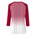 thumbnail image 5 of Birdeem T-Shirts à Manches 3/4 pour Femmes T-Shirt Imprimé Mode Blouse à Manches 3/4 Col Rond Hauts Décontractés T-Shirts à Manches 3/4 pour Femmes, 5 of 5