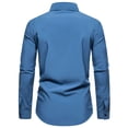 thumbnail image 4 of Chemise à Manches Longues pour Hommes, Mode Décontractée, Col Rabattu, Boutons, Chemise Blouse à Manches Longues pour Hommes, 4 of 9