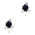 thumbnail image 3 of Youkk Cloth Chic And Stylish Brooch Pin Fashion Statement With Exquisite Piece Modern Minimalist Corsage black 2Set, 3 of 6