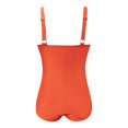 thumbnail image 5 of Huesdet Women's One Piece Swimsuit High Neck Cutout Ribbed Texture Back Hook Hollow Wrapped[Orange,S], 5 of 5