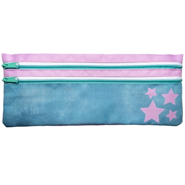 Pen+Gear XL Pencil Pouch, 2 Zipper, Pink