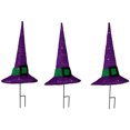 thumbnail image 4 of Northlight LED Lighted Witches Hat Outdoor Halloween Pathway Markers - 14" - White Lights, 4 of 6