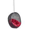 thumbnail image 2 of Modway Encase Swing Outdoor Patio Lounge Chair without Stand in Black/Red, 2 of 8