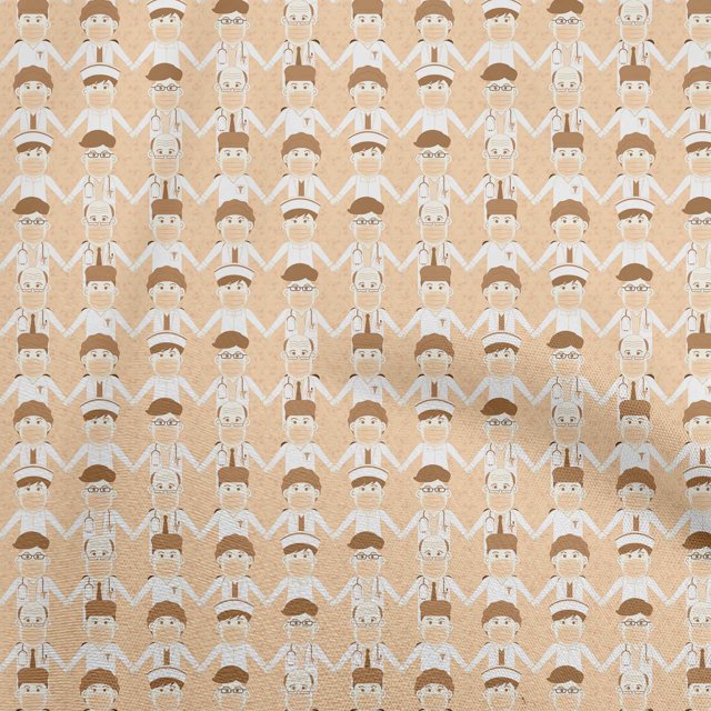 oneOone Velvet Light Beige Fabric Medical Sewing Craft Projects Fabric Prints By Yard 58 Inch Wide