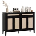 thumbnail image 1 of HOMCOM Buffet Bahut de 53 Pouces avec Tiroirs de Rangement et Portes, Noir, 1 of 10