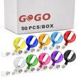thumbnail image 1 of GOGO 50 PCS Retractable Badge Reel Name Tag Holder Reel Key Clip-Transparent Assorted-50 Pcs, 1 of 8
