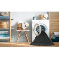 thumbnail image 2 of Ahgly Company Tapis d'Intérieur Lavables en Machine Ronds Industriels Modernes de Zone Noire Claire, Ronds de 7', 2 of 7