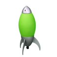 thumbnail image 1 of Benzara BM240953 Lampe de Table pour Enfant avec Silhouette au Design Rocket, Vert, 1 of 5