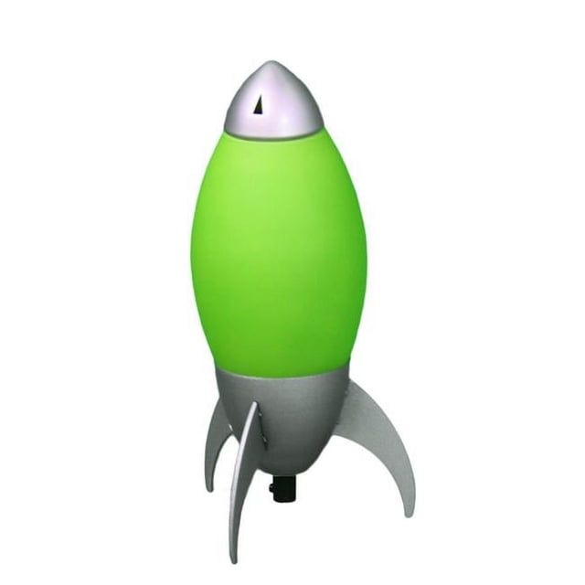 Benzara BM240953 Lampe de Table pour Enfant avec Silhouette au Design Rocket, Vert