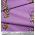 thumbnail image 3 of Soimoi Poly Georgette Fabric Leaves & Floral Block Fabric Prints by Yard 52 Inch Wide, 3 of 3
