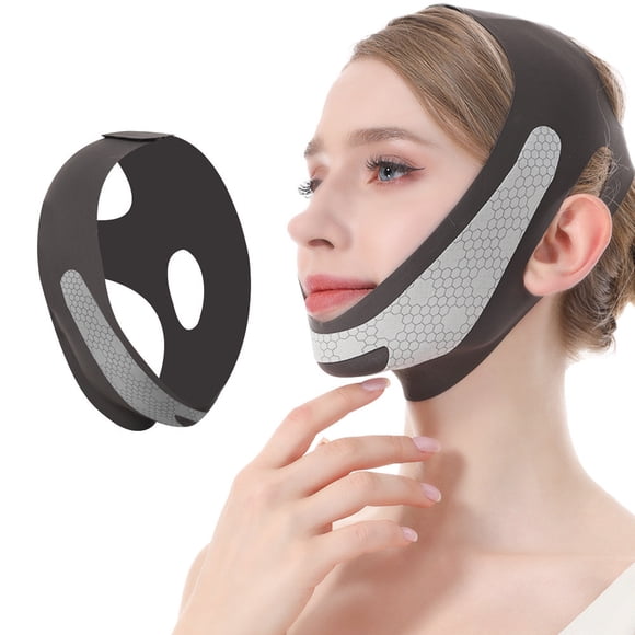 Mineart Slimming V Face Lifting Chin Bandage Mask, Breathable Elastic Facial Firming Strap for Jawline Contouring Skincare Beauty Grooming Tool