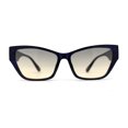 thumbnail image 1 of Lunettes de Soleil Oeil de Chat Carrées pour Femmes Bleu Marine Brun, 1 of 4