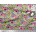 thumbnail image 3 of Soimoi Polyester Crepe Fabric Leaves & Tulip Flower Decor Fabric Printed Yard 42 Inch Wide, 3 of 3