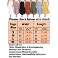 thumbnail image 2 of LUXUR Jupes pour Femmes Jupe Midi Évasée à Volants Fluide Taille Haute Orange m, 2 of 4