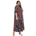 thumbnail image 3 of Oussum Robe Caftan Longue en Polyester Grande Taille Noire Mandana pour Femmes, 3 of 7