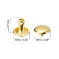 thumbnail image 2 of Unique Bargains 100 Sets Leather Rivets 9mm Double Cap Rivets 8mm Height Metal Studs Rivet, Gold Tone, 2 of 5